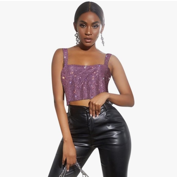 Sparkly Crystal Rhinestone Top - Picture 2 of 8